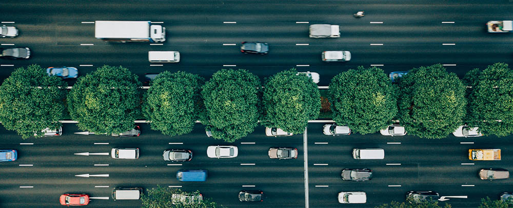 Photos of cars in traffic lines